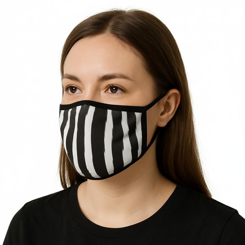 Komonee Adults Face Mask Washable Reusable Trendy Dustproof Zebra Animal Print Cloth Mouth Cover Covering For Boys Girls Outdoors Indoors Childrens School Protection